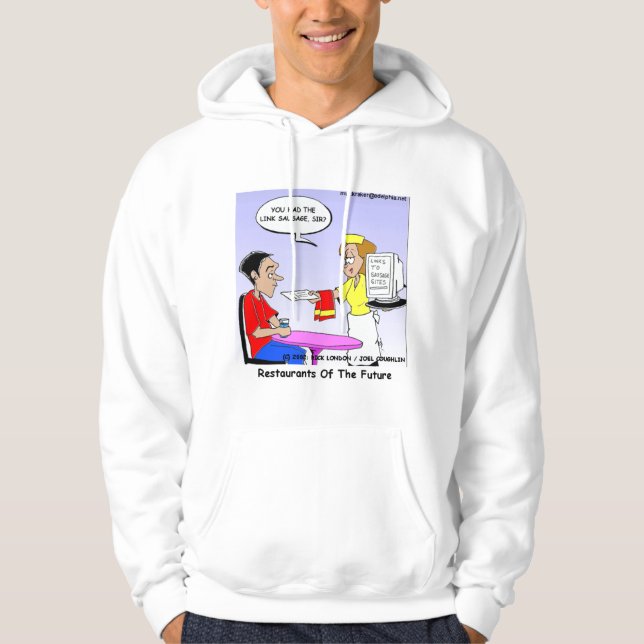 Datorlänkar Roliga Tecknade Presenter & Samlarobje Sweatshirt Med Luva (Framsida)