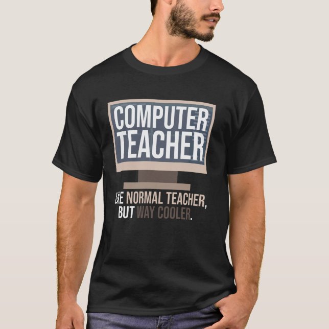 Datorlärare Rollig Tech Instruktör T-shirt (Framsida)