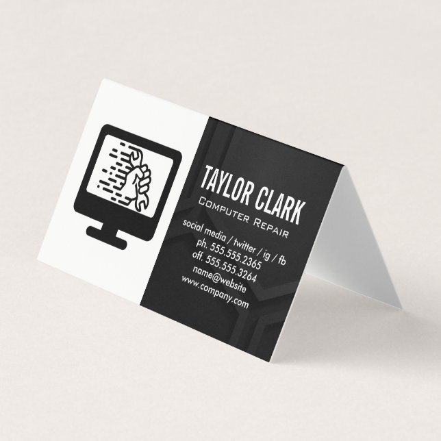 Datormaskinvara | Wrench i Hand Visitkort (Framsida)