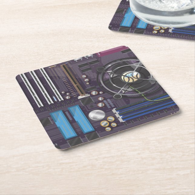 Datormoderkort CPU Underlägg Papper Kvadrat (Vinklad)