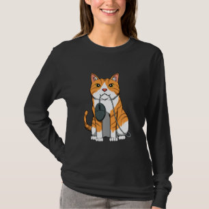 Datormus med Cat Kitten Kattdjur Gamer-spel T Shirt