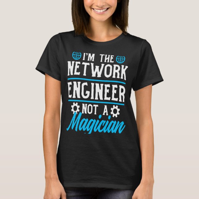 Datornätverk i Ingenjör T Shirt (Framsida)