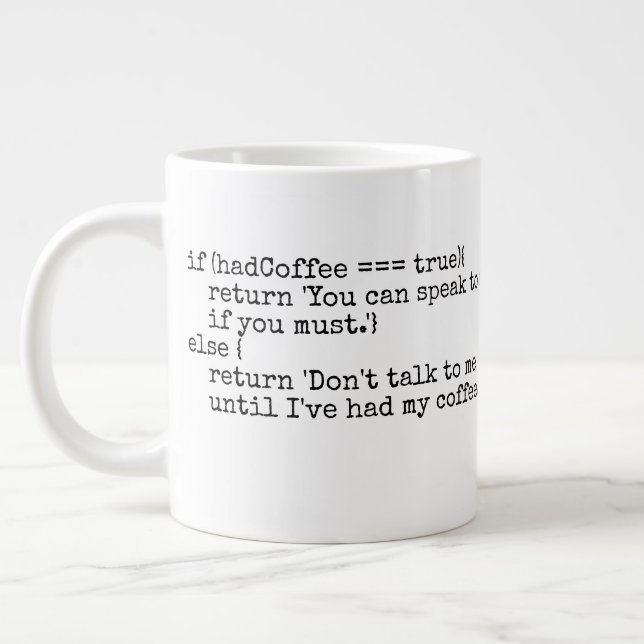 Datornörd IT-teknikgaffel humor Jumbo Mugg (Vänster)