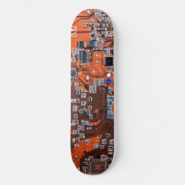 Datornörd Kretskort Orange Old School Skateboard Bräda 21,6 Cm