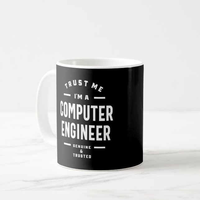 Datorns Ingenjör-jobbtitel - Gift Kaffemugg (Framsida vänster)