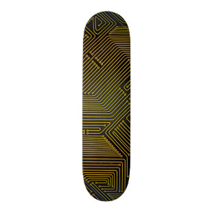 Datorns kretskortsmönster old school skateboard bräda 18 cm