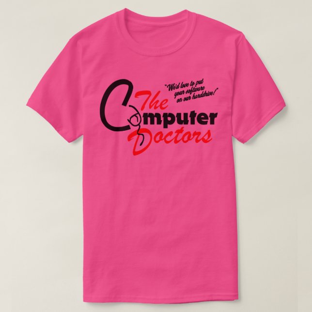 Datorns Läkare-dator T Shirt (Design framsida)