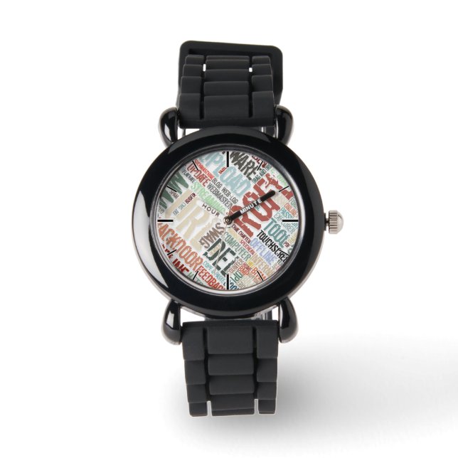 Datorordbok i färger armbandsur (Framsida)