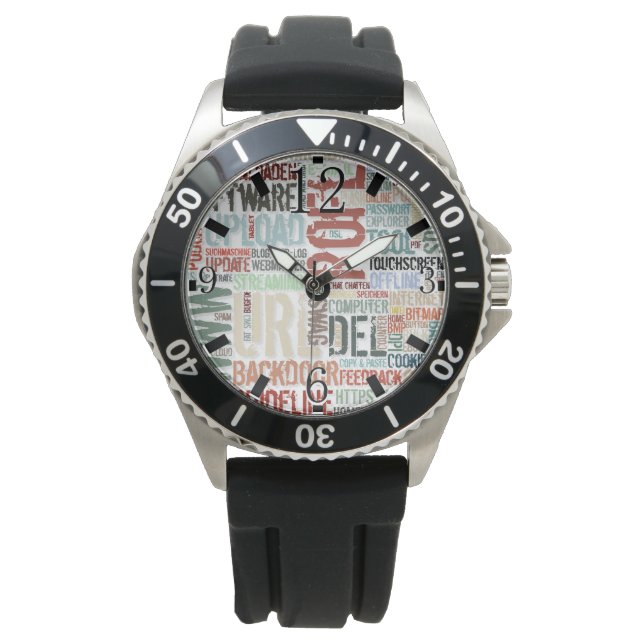 Datorordbok i färger armbandsur (Framsida)