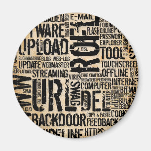 Datorordbok - vintage magnet