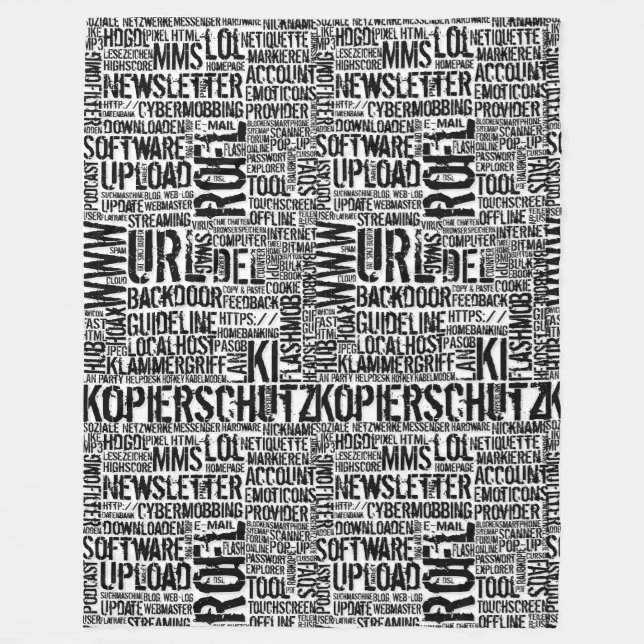 Datorordlista.. Fleecefilt (Framsidan)