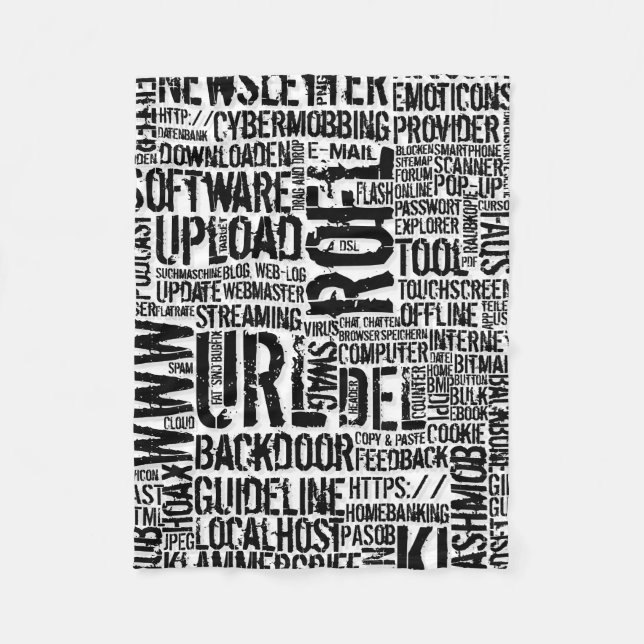 Datorordlista.. Fleecefilt (Framsidan)