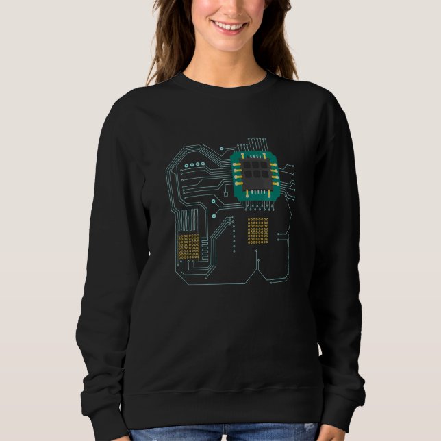 Datorprocessor Mikrochips Teknologi 1 T Shirt (Framsida)