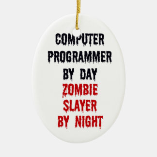 Datorprogrammerare efter dagsljus Zombie-skikt eft Julgransprydnad Keramik