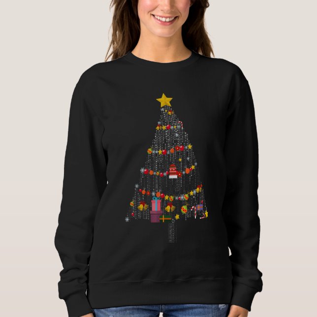 Datorprogrammerare för binär kodning Julgran X T Shirt (Framsida)