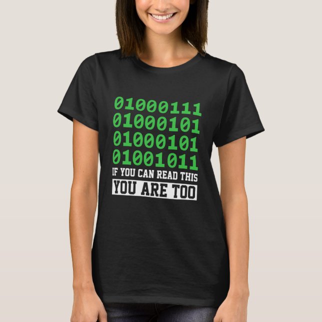 Datorprogrammerare för binära koder t shirt (Framsida)