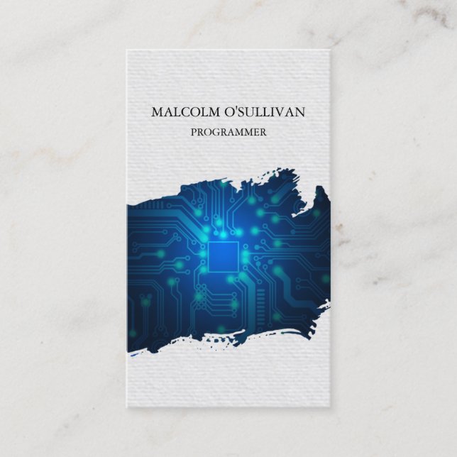 Datorprogrammerare för elektroniska kretsar visitkort (Framsida)