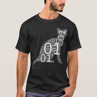 Datorprogrammerare för kvinnlig bekväm binär kattk t shirt