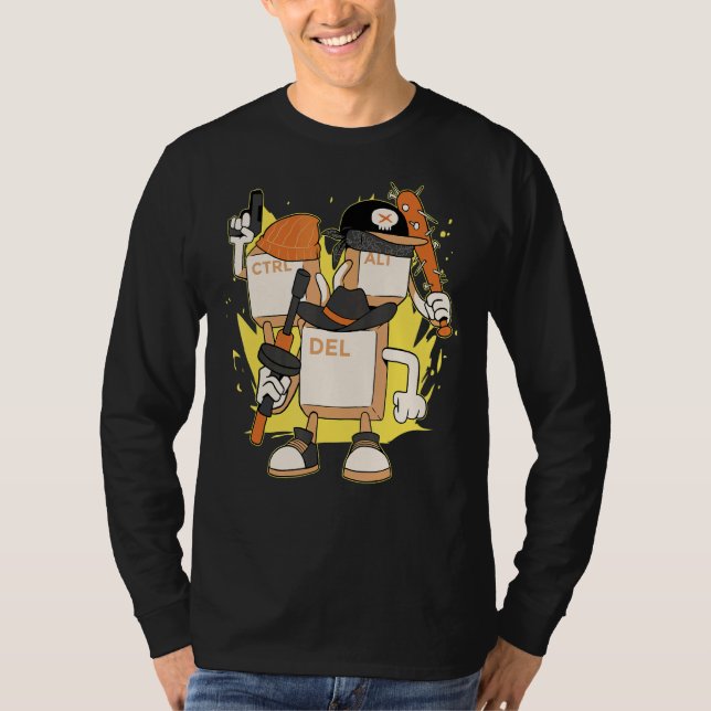 Datorprogrammerare Kontroll Alt Ta Bort Pc Cpu Pro T Shirt (Framsida)