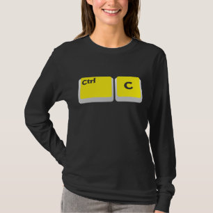 Datorprogrammerare och Ctrl C Kopiera Klistra in H T Shirt