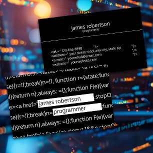 Datorprogrammerare Visitkort