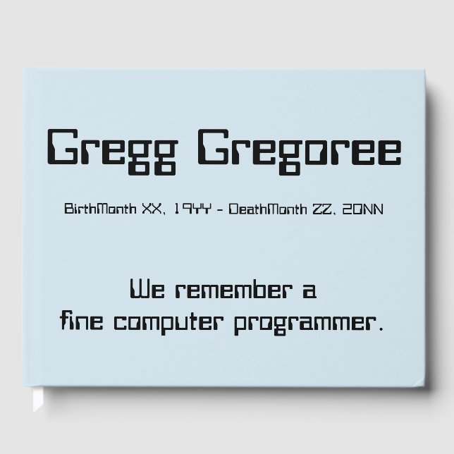 Datorprogrammeraren Bok / Memorial Guest (Framsida)