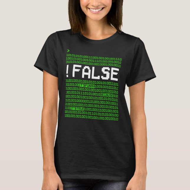 Datorprogrammeraren falskt för att det är t shirt (Framsida)