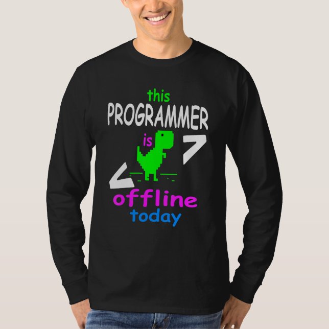 Datorprogrammerarens design idag för dator N T Shirt (Framsida)