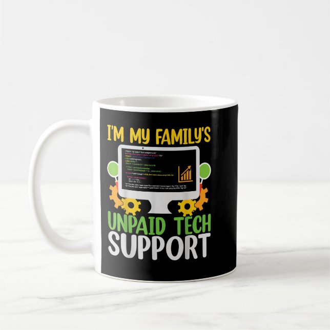 Datorprogrammerarens Roligt om min familjs obetald Kaffemugg (Vänster)