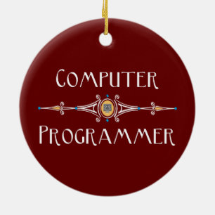Datorprogrammerarrad Julgransprydnad Keramik