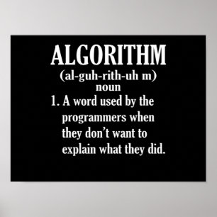 Datorprogrammering för algoritmdefinition poster
