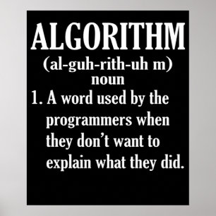 Datorprogrammering för algoritmdefinition poster