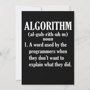 Datorprogrammering för algoritmdefinition tack kort