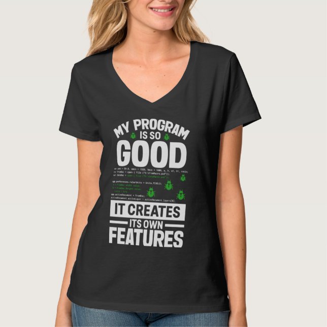 Datorprogrammeringskoder T Shirt (Framsida)