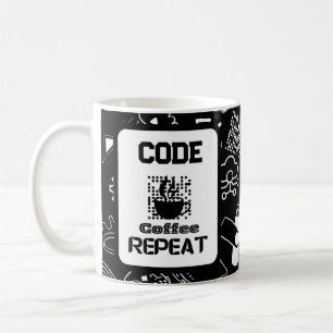 datorprogramvarukodningstekniker i ingenjör, svart kaffemugg