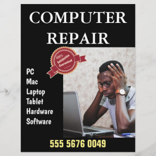 Datorreparationsföretag Reklamblad