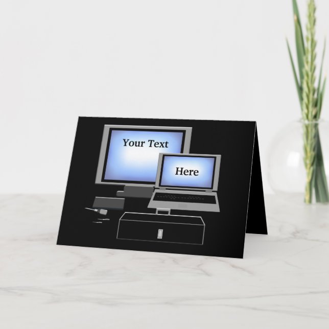 Datorreparationstjänstens hälsningskort kort (Framsida)