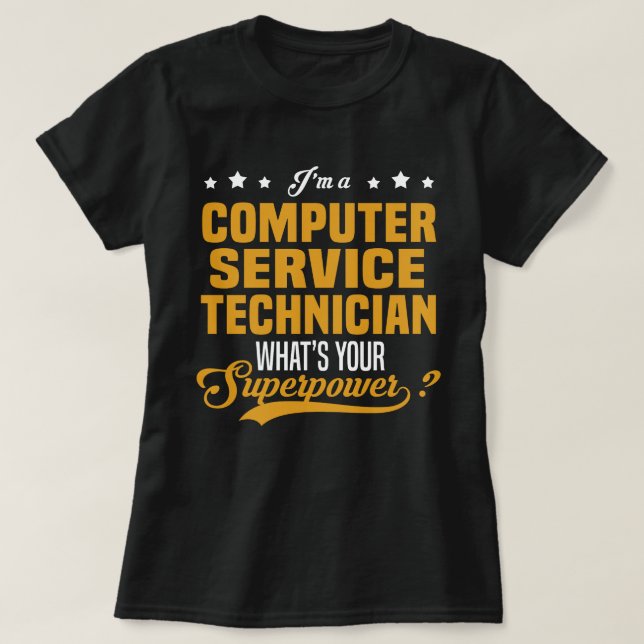 Datorservicetekniker T Shirt (Design framsida)