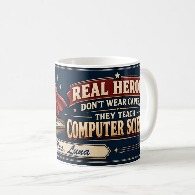 Datorslärare Hjälte Mugg, Tacksamhetspresent! Kaffemugg (Framsida höger)