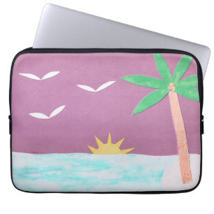 DatorSleeve med Handflatan och oceanscen Laptop Fodral