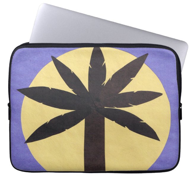 DatorSleeve med Handflatan Träd Silhouette Laptop Sleeve (Framsidan)