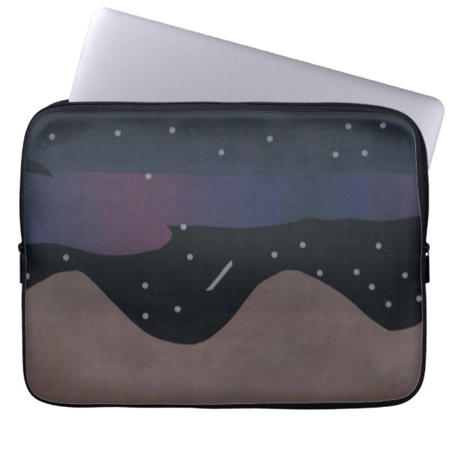 DatorSleeve med Natt scen Laptop Sleeve (Framsidan)