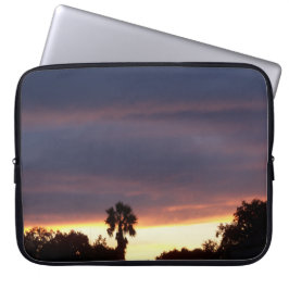 Datorslida med blåmärgssolfjäder och palm laptop fodral