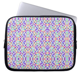 Datorslida med färgglada abstrakta blommor  laptop fodral