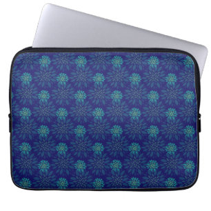 Datorslidhylsa med blommönster laptop fodral