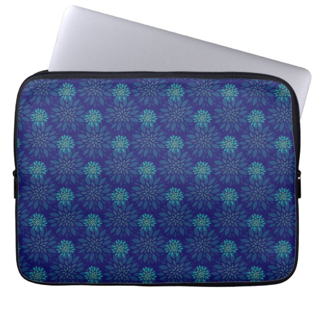 Datorslidhylsa med blommönster laptop fodral (Framsidan)