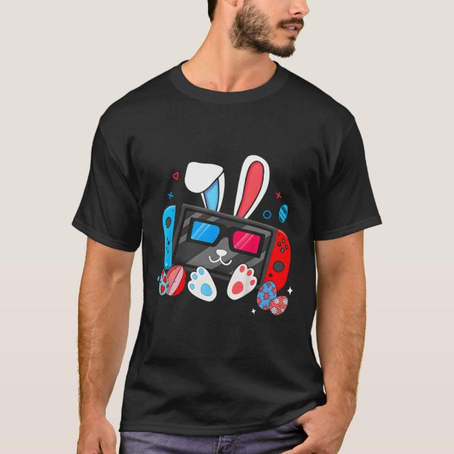 Datorspel Kaninägg Kostym Påskdag Pojkar Barn T Shirt (Framsida)