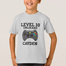 Datorspel Nivå Upp Kontroller Födelsedags T-Shirt