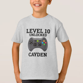 Datorspel Nivå Upp Kontroller Födelsedags T-Shirt