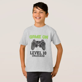 Datorspel Nivå Upp Kontroller Födelsedags T-Shirt